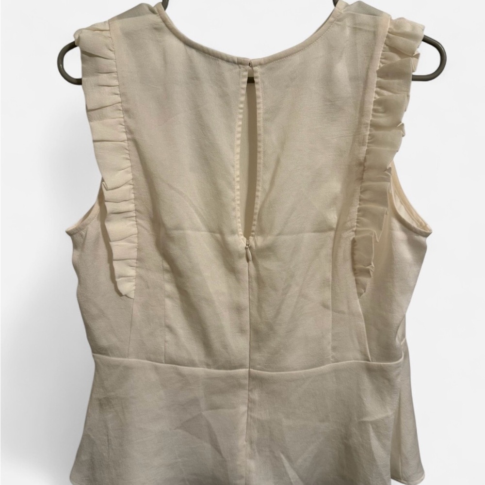Express Ivory Ruffle Blouse - Picture 2 of 3